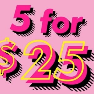 5 for $25 Graphic Sign